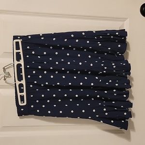 Loft blue polka-dot skirt